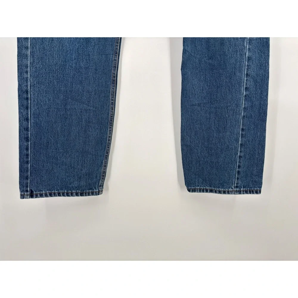 Levis 505 Mens 38x32 Jeans Loose Fit Light Distress Indigo Blue Grunge /Skate